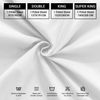 Microfibre Fitted Sheets Luxurious Easy Care Super Soft All Year Round Bed Sheets (White, King)