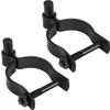Black 2-3/8" Post Hinge - Use for 2-3/8" Outside Diameter Post/Pipe - Powder Coated Chain Link Post Gate Hinge - Nut/Bolt Included for Hinge - 2 Pack