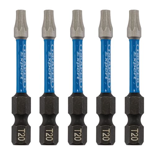 Draper 05652 TX-Star Impact Screwdriver Bits, T20 x 50mm (Pack of 5)
