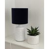 Black Velvet Brushed Silver Drum Lampshade