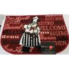 TEXTURED KITCHEN RUG (nonskid back) (16" x 24") FAT CHEF 2 THUMBS UP, D Shape,KD