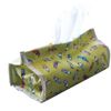 Flower Basket and Sumo Pattern Tissue Box Cover Yamabuki (Matcha)