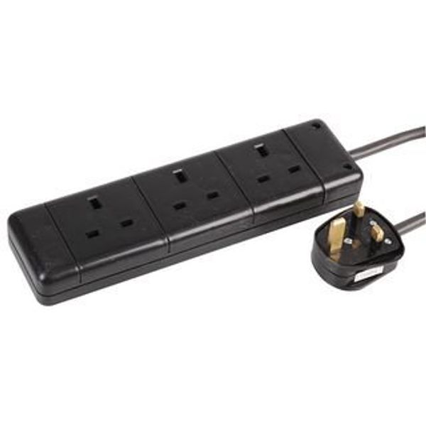 PRO ELEC - Extension Lead, 3 Socket, 5 Metres (Black)