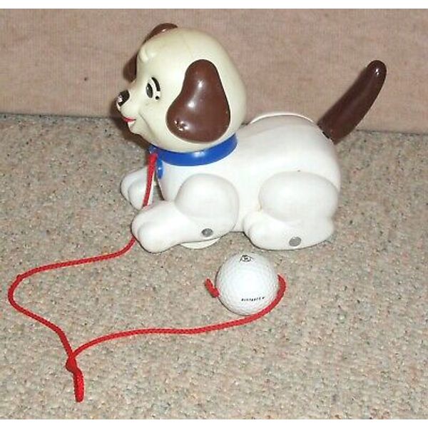 Vintage Fisher Price pull along toy dog , 2005