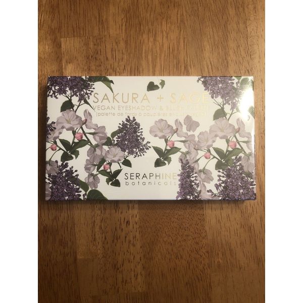 Seraphine Botanicals Sakura + Sage Vegan Eyeshadow & Blush Palette New In Box