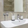 2 Pcs Plastic Razor Holders with Cover for Shower Wall, Self Adhesive Waterproof Razor Rack for Bathroom, Compatible with Fusion 5 Proglide, Mach 3 Classic(Grey)