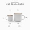 BAREBONES Enamel Cup Set of 2 (Enamel Cup, Charcoal)
