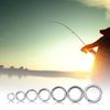 VGEBY 50pcs/100pcs Split Rings, Stainless Steel Fishing Tackle Bait Double Circle Split Ring Connector(7# 100pcs)