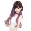 TefuRe C-8256BLK-PP Wig, Long, Wave, Pink, Wig, Small Face, Cross-Dressing
