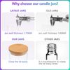 20 PCS Bulk Candle Jars with Lids,Candle Making Kit