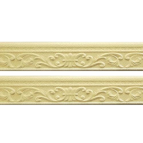 Glavatrix Flexible Foam Molding Trim, 181" x 3.1" Peel and Stick Crown Molding Wallpaper Border Self Adhesive 3D Wall Edging Lines Trim for Wall Edge, Ceilings, Countertops Home Decor (Gold)
