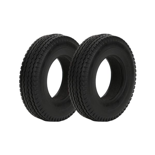 RC Rubber Tires, 2 Pcs 85x21mm Wear-Resistant Rubber Tires Available for Tamiya 1/14 RC Truck Tractor Model Car Accessories