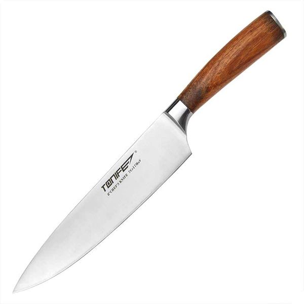 TONIFE Kochmesser Profi Chefmesser Kohlenstoffhaltiger Edelstahl Küchenmesser Fleischmesser Chef Knife Kitchen Knife with Natural Rosewood Handle