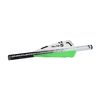 New Archery Products Quikfletch Hellfire Stabilizing Fletching - White/Green, 3" Vane