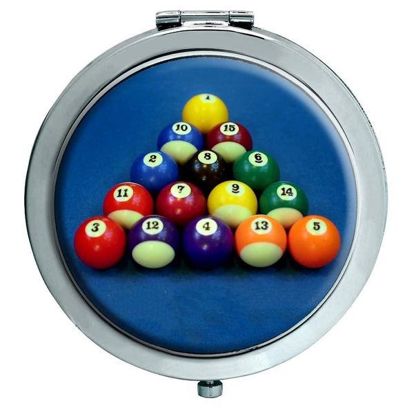 Racked Pool Balls Compact Mirror