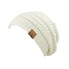 Trendy Warm Chunky Soft Stretch Cable Knit Beanie Skully, Ivory