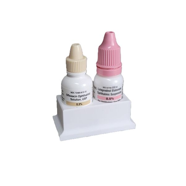 Znet3D Eye Drop Bottle Organizer, 2-Slot Stand (White)