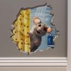 Shower Mouse Wall Hole Decal - Bathroom Mouse Wall Sticker with 3D Effect