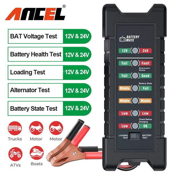 ANCEL BM410 Car 12V 24V Battery Load Tester Analyzer Battery Diagnostic Tool