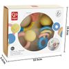 Hape Rattle & Teether Collection | 3-Piece Rattle & Teething Set for Babies, Soft Colors