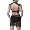 Grey Velvet Damen XL Negligé, Schwarz