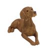 Sandicast Small Size Vizsla Sculpture, Lying, Brown