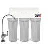 3 Stage Under Sink High Flow Drinking Water Purification System 0 Waste - White