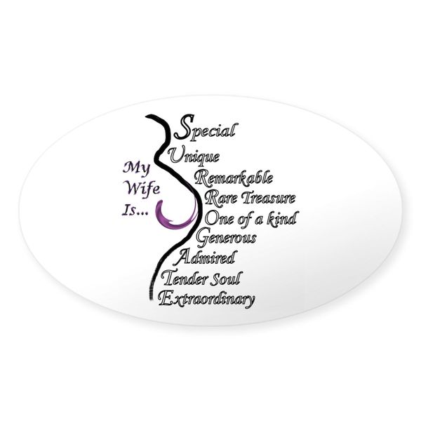 CafePress Surrogate's Husband Oval Car Bumper Sticker(10-Pack)