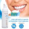 V-White Foam toothpaste, Fluoride Free Toothpaste Deep Cleaning Teeth Whitening Toothpaste 60ml Alcohol Free pH Balanced