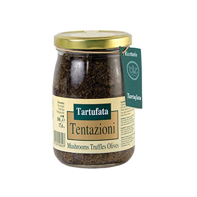 Tentazioni Tartufata Mushrooms Truffles Olives 17.6 oz jar