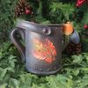 Vivid Arts - Blue Watering Can with Leaf Print - BS-WC06-D