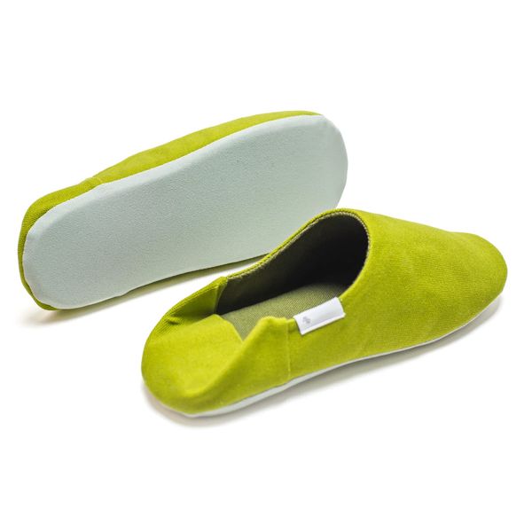 ABE HOME SHOES Canvas Babouche, green (olive green)