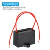 PATIKIL 6uF 450V CBB61 Capacitor, 2Pcs Ceiling Fan Capacitor, Black, Rectangular, Polypropylene