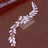 JIALWSJWAN Handmade Rhinestone Hair Comb for Brides, White