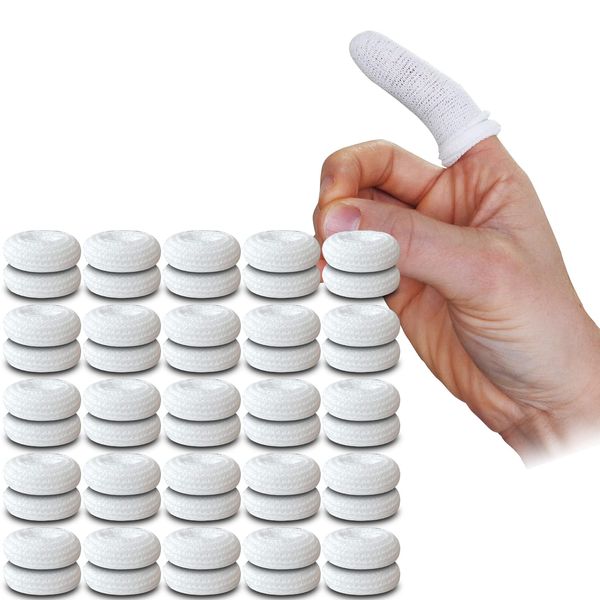 25pc RE-GEN First Aid White Tubular Finger Cot Bob Buddies Bandage Dressings