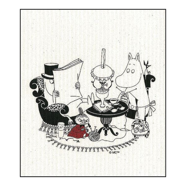 Econfort House Sponge Wipe, Cellulose, Moomin, Papa Reading