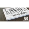 Personalized Kitchen Sign – “Seasoned With Love” Rustic Wall Art | Custom Solid