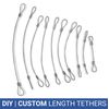 Universal CableTether - Heavy Duty Custom Length Cable Tethers (10 Pack) - Do-It-Yourself, Adjustable, Tamper-Resistant - Secure Conference Room Computer Display Adapters and Mac Adapters