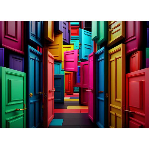HUADADA Puzzles for Adults 1000 Piece-Strange door-1000 Piece Puzzles for Adults and Kids Educational Strange Door Puzzle (27.56'' x 19.67'')