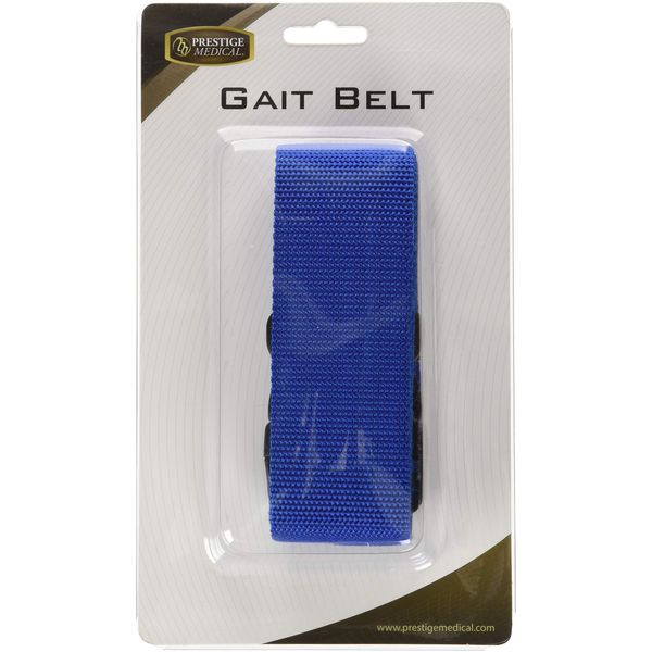 Prestige Medical Nylon Gait Transfer Belt with Plastic Buckle, Royal, 3.75 Ounce