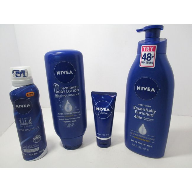 NIVEA Pamper Time Gift Set - 4 Piece Luxury Collection of Moisturizing Products