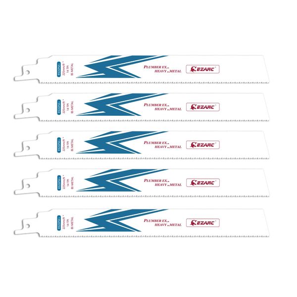 EZARC Reciprocating Saw Replacement Blades, Saver Saw Blade, For Demolition, Total Length 8.9 inches (225 mm), 14 Mounts, Heavy Cutting, For Iron, Stainless Steel, Non-Ferrous Metals, Replacement