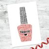 Personalised Nail Polish Word Art Print - A5, A4 Prints & Framed