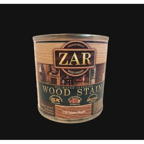 ZAR Salem Maple Wood Stain #110 1/2 Pint Oil Based Interior Discontinued half