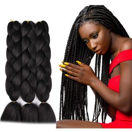 Jumbo Braiding Hair Extensions Kanekalon Box Braids Crochet 