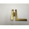 Left HL Cabinet Hinge 3-3/4" x 3-1/2" Solid Brass