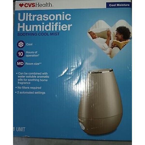 CVS HEALTH ULTRASONIC HUMIDIFIER SOOTHING COOL MIST ( 2 COLORS CHOICE)