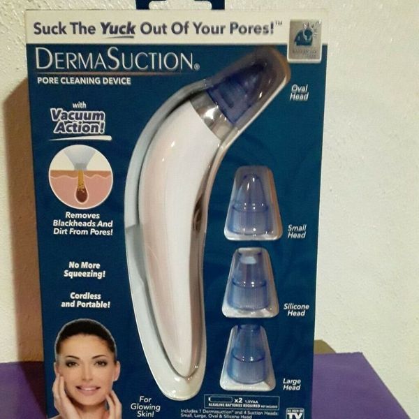 DermaSuction Pore Cleaning Device Rechargeable with Vacuum Action Squeezing