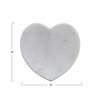 Creative Co-Op Marble Heart Shaped Dish, White