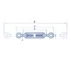 x4 M30 Eye to Eye Straining Screw Turnbuckles